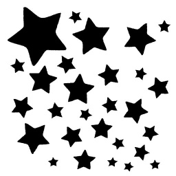 Inky Dink Stencil - Christmas Stars (3x3 inch)